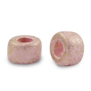 5 x DQ Grieks keramiek kralen gold spot 9mm Pink ca. 9x5m..., Ophalen of Verzenden, Nieuw, Kraal