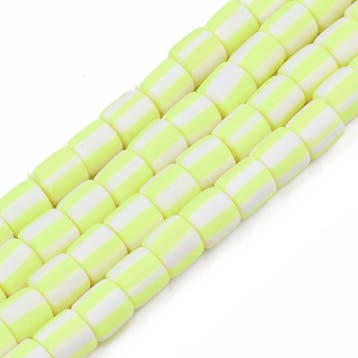 20 x handgemaakte polymeer klei kralen green yellow 6,5 x..., Ophalen of Verzenden, Nieuw, Kraal