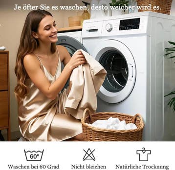 ATsense Set van 2 Kussenslopen 80x80 cm - 100% Gewassen K..., Huis en Inrichting, Verzenden, Nieuw