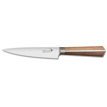 Déglon Utility mes – 15 cm – Eiken & walnoot handvat, Ophalen of Verzenden, Nieuw, Hout