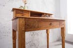 Design secretaire HEMINGWAY M 90cm Sheesham massief houten, Huis en Inrichting, Bureaus, Ophalen of Verzenden, Nieuw