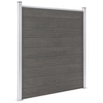 vidaXL Schutting 180x186 cm HKC grijs, Verzenden, Nieuw, Kunststof, 1 tot 2 meter