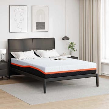 vidaXL Matras Wit en Grijs 160 x 200 cm Jacquard stof, Verzenden, Nieuw
