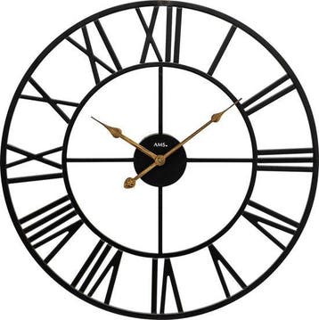 2dekans | AMS W9685 - Wandklok - Analoog - Rond - Metaal -, Ophalen of Verzenden, Zo goed als nieuw