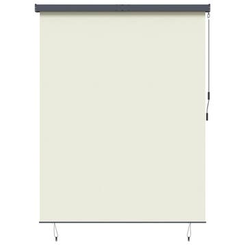 vidaXL Rolgordijn Crèmekleurig 220 x 250 cm Stof en, Verzenden, Nieuw, Crème