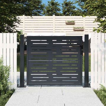 vidaXL Poort 100x75 cm met vierkantontwerp staal, Verzenden, Nieuw