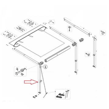 Fiamma Staander CaravanStore XL Links 350-550, Nieuw