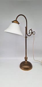 Lamp - Messing, Glas, Antiek en Kunst