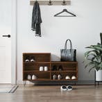 vidaXL Schoenenkast 102x36x60 cm bewerkt hout bruin, Verzenden, Nieuw
