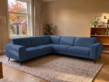 Hoekbank Zwolle - hoekbanken - Blauw, Nieuw, 150 cm of meer, Stof, 200 tot 250 cm