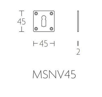 Sleutelplaatje TIMELESS MSNV45 messing ongelakt, Verzenden, Nieuw
