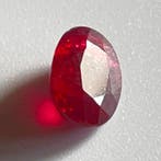 1 pcs Rood Robijn - 1.01 ct - Bellerophon Gemlab, Nieuw