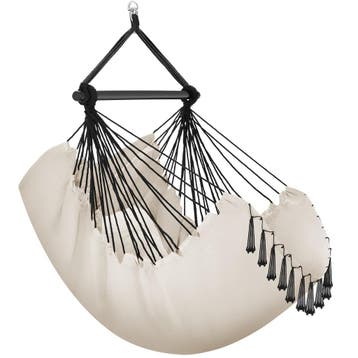Hangstoel Malika, boho-stijl, draagkracht 150kg - beige, Verzenden, Nieuw