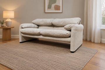 NIEUW Cassina Maralunga 2-Zits Ecru + GARANTIE | NP €6.000, 150 tot 200 cm, 75 tot 100 cm, Ophalen of Verzenden, Rechte bank