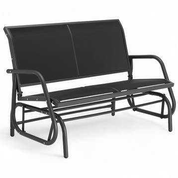 Schommelbank Greta 2-zitter 121x72x86,5cm - zwart, Tuin en Terras, Tuinmeubel-accessoires, Verzenden, Nieuw