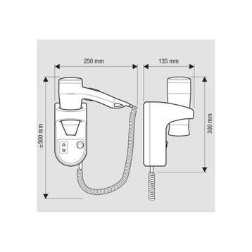 Valera Premium Smart 1200W Socket wandhaardroger - wit, Verzenden, Nieuw in verpakking