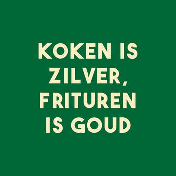 Homebound Tegeltje koken is zilver frituren goud, Antiek en Kunst, Antiek | Wandborden en Tegels, Ophalen of Verzenden