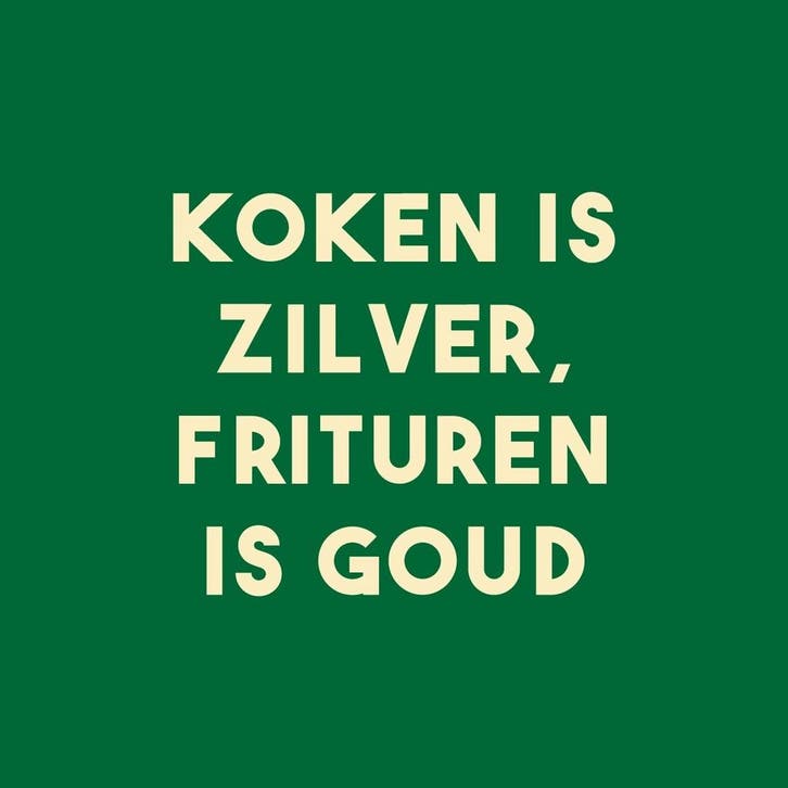 Homebound Tegeltje koken is zilver frituren goud, Antiek en Kunst, Antiek | Wandborden en Tegels, Ophalen of Verzenden