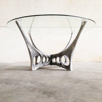 Willy Ceysens - Salontafel - 54 E - Aluminium, Glas