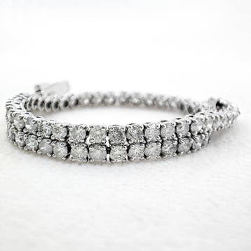 Zonder minimumprijs - Armband - 14 karaat Witgoud - 3.81ct., Nieuw