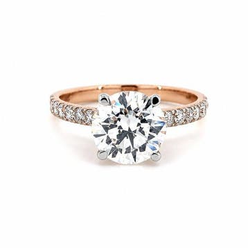 Ring - 18 karaat Roségoud - 2.32ct. tw. Diamant (Lab-grown), Sieraden, Tassen en Uiterlijk, Ringen, Nieuw