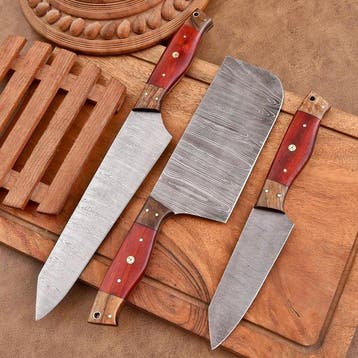 Hekito - Keukenmes - BBQ-messenset - Exclusieve Vintage
