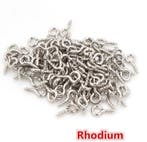 Schroefoogjes met schroefdraad rhodium donker zilverkleurig, Ophalen of Verzenden, Nieuw