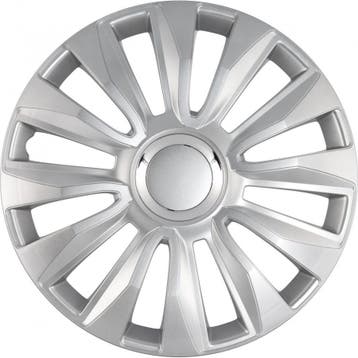 Wieldoppen  Avalone Pro 15-inch zilver + chroom ring, Verzenden, Nieuw