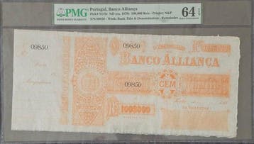 Portugal. - 100 000 Reis - ND (ca. 1870) - Remainder - Pick