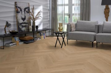 YUP Leyton herringbone dryback warm oak, Verzenden, Nieuw