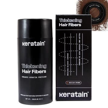 Keratain Thickening Hair Fibers - 25gr Dark Blond, Ophalen of Verzenden, Nieuw, Gel, Wax, Haarlak of Mousse