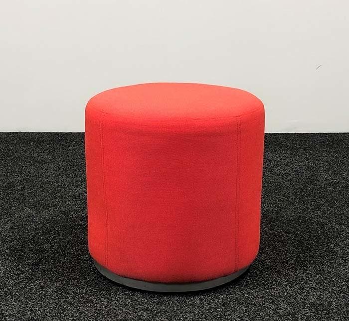Vervoort Poef - Rood | Ø 45 cm, Zakelijke goederen, Kantoor en Winkelinrichting | Kantoormeubilair en Inrichting, Gebruikt, Ophalen of Verzenden