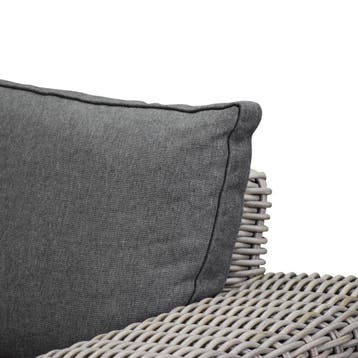 Queen hoek loungeset 3 delig grijs wicker, Ophalen of Verzenden, Nieuw, Wicker