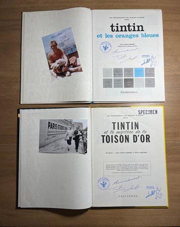Tintin T1 + T2 - Le Mystère de la Toison dor + Les oranges, Nieuw