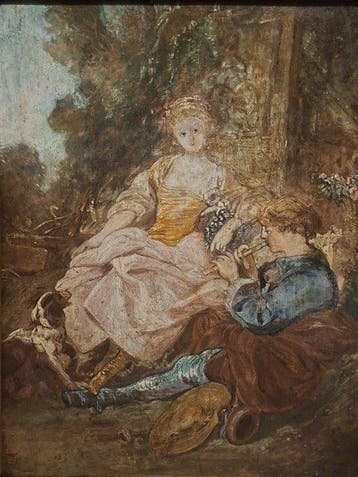 French school (XVIII-XIX), in the manner of Antoine Watteau