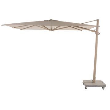 Siesta premium zweefparasol 300x300 cm latte frame sand 4, Ophalen of Verzenden, Nieuw