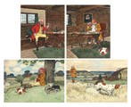 Harry Eliott (1882-1959), Vier werken op papier, Antiek en Kunst, Kunst | Schilderijen | Klassiek