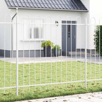 vidaXL Tuinhek BOXTEL 2 st 3,4 x 1 m Poedercoating staal, Verzenden, Nieuw, IJzer