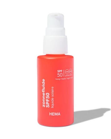HEMA Zonnefluïde SPF50 30ml van €8.69 voor €4.99 sale, Sieraden, Tassen en Uiterlijk, Uiterlijk | Gezichtsverzorging, Verzenden