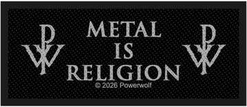 Powerwolf - Metal Is Religion - Patch officiële merchandise, Verzamelen, Ophalen of Verzenden, Nieuw, Kleding