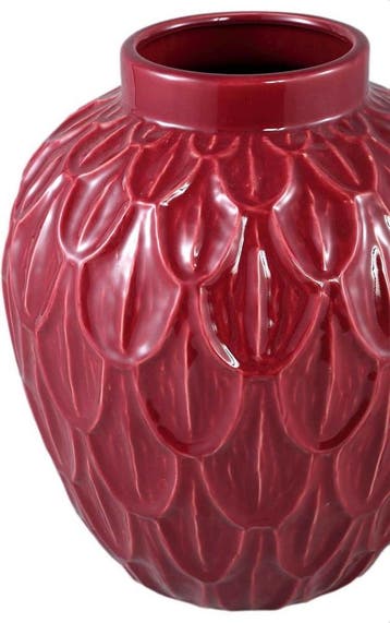 PTMD Bloempot Kobee van keramiek - Rood - 30 x 30 x 35 cm, Ophalen of Verzenden, Nieuw