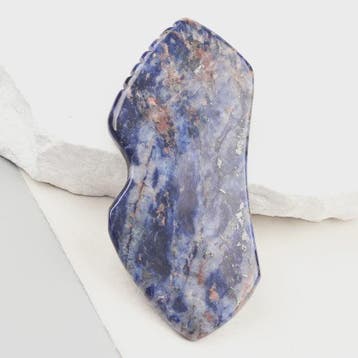 Sodalite Gua Sha Schraper - Natuurlijke Steen Gezichtsmassag, Verzenden, Nieuw