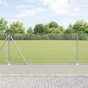 vidaXL gelast draadhek met betonnen voetstuk 10 x 0,8 m, Verzenden, Nieuw, IJzer