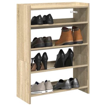 vidaXL Schoenenrek 60x25x81 cm bewerkt hout sonoma, Verzenden, Nieuw