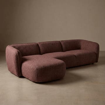 Hoekbank Elba €1249, Beige, Donkerbruin, Paars, 250 tot 300 cm, Verzenden, Hoekbank, Nieuw