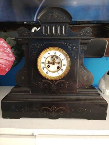 Pendule - Samuel Marti & Cie - Marmer, Messing - 1880-1920 -, Antiek en Kunst