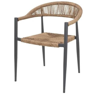 Eden PE gevlochten rattan outdoor armstoelen naturel (4 s..., Verzenden, Nieuw in verpakking