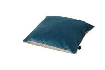 Madison kussen 45x45 velvet blue piping panama - Kussen, Nieuw