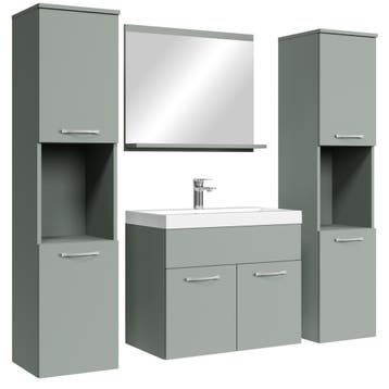 Badkamermeubel Set Montreal XL 60 x 35 cm - Mat Groen, Verzenden, Nieuw, Wastafelkast