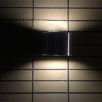 Solar LED wandlamp  Emme rond - Voordeelset van 2, Tuin en Terras, Buitenverlichting, Zonne-energie, Verzenden, Minder dan 50 watt